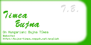 timea bujna business card